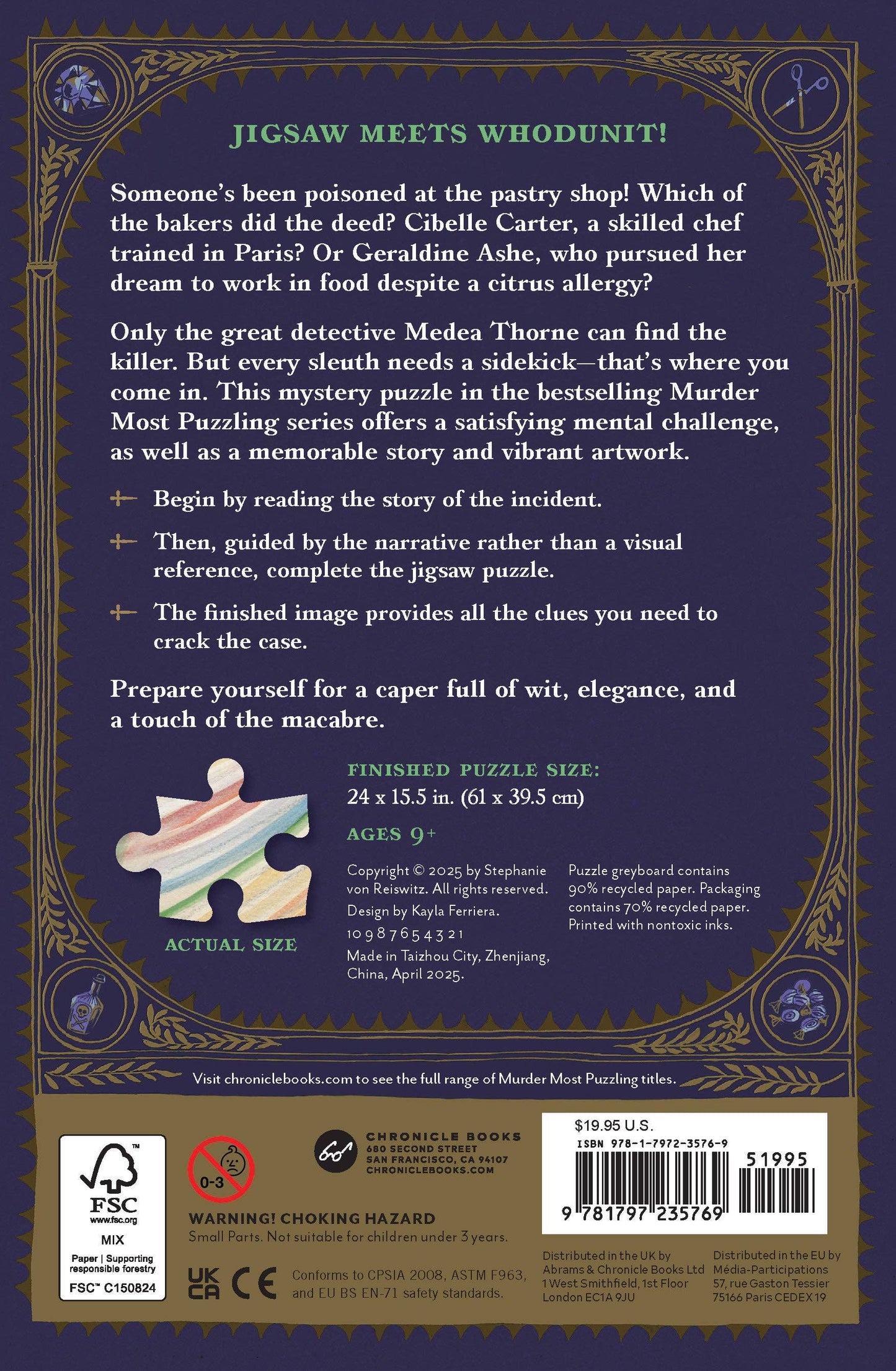 Murder Most Puzzling: Poisoned Patisserie 500-Piece Puzzle