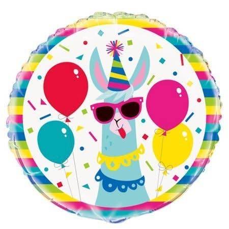 18" Llama Birthday Mylar Balloon