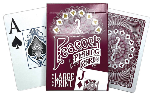 Peacock Large Print Playing Cards