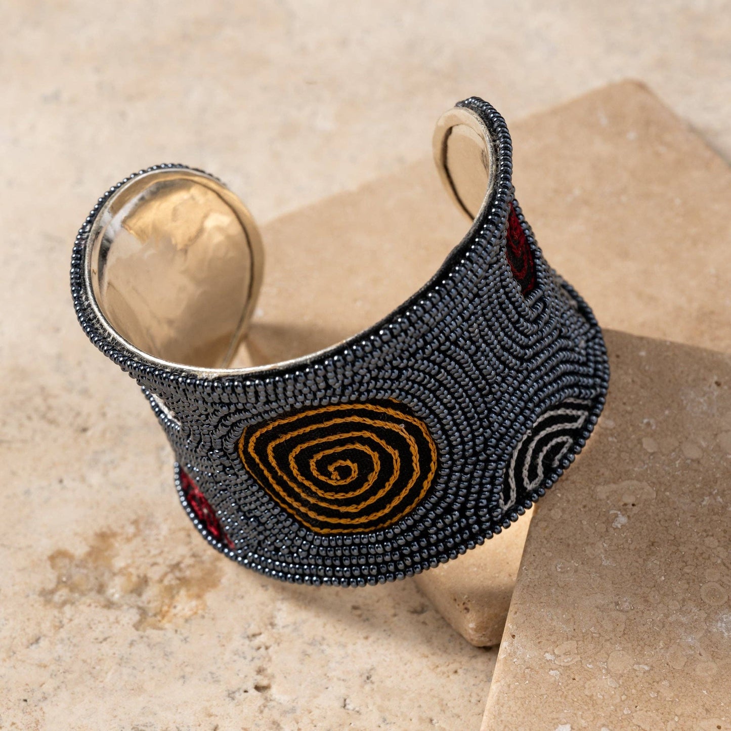 Chakkar Beaded Cuff Bracelet