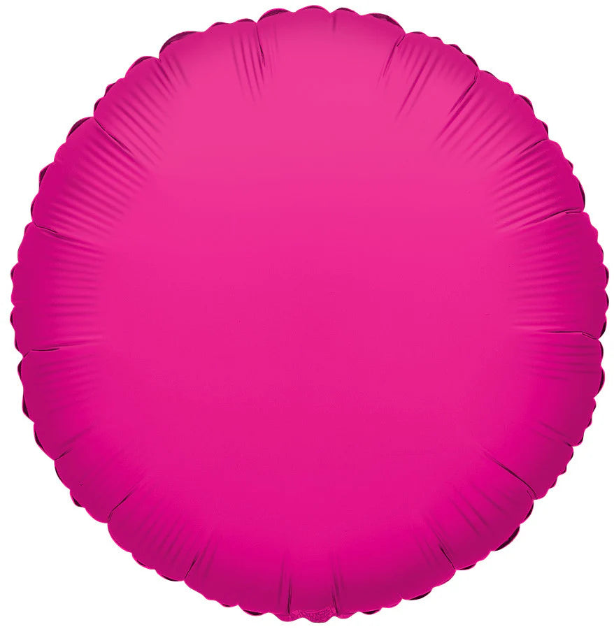 18" Hot Pink Circle Foil Balloons
