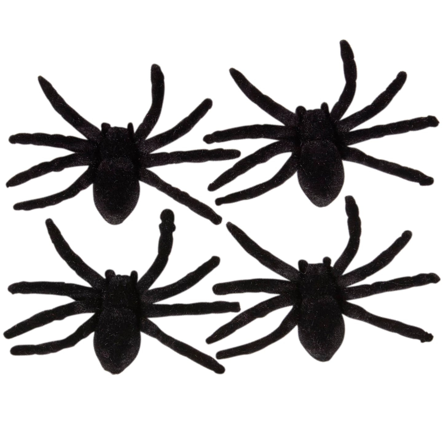 Black Flocked Spider Set