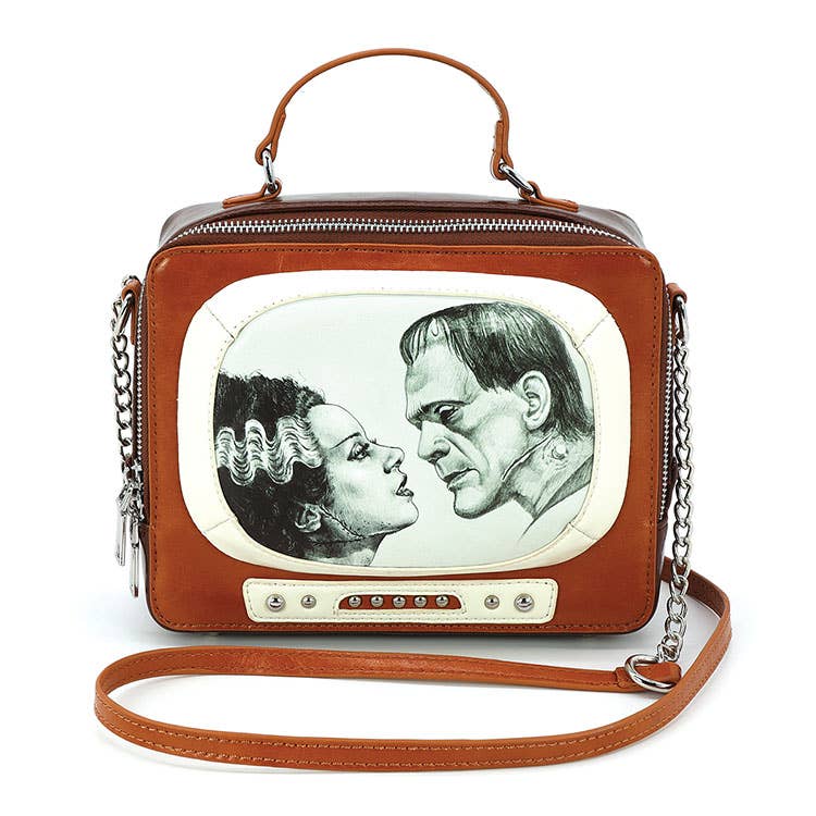 Frankenstein and Bride TV Set Handbag