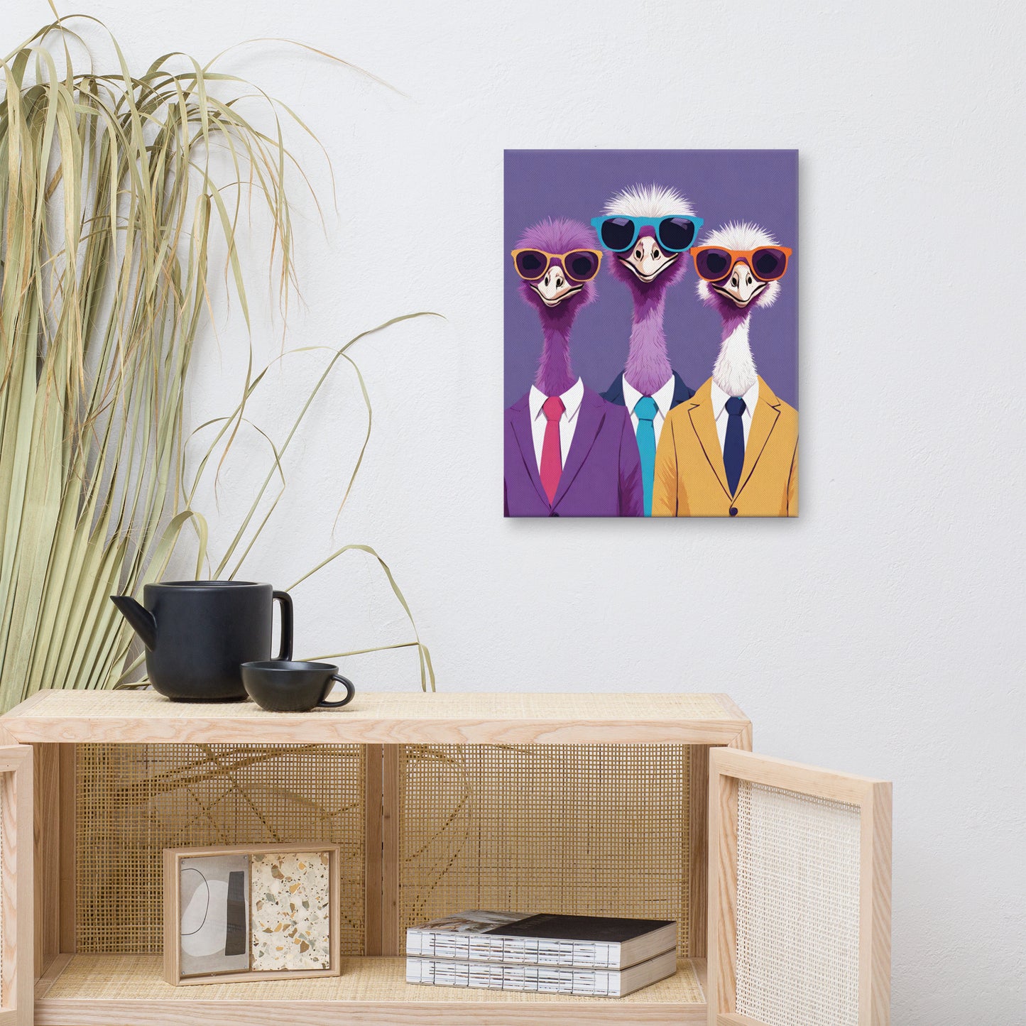 The 3 Ostriches - Canvas Wall Art