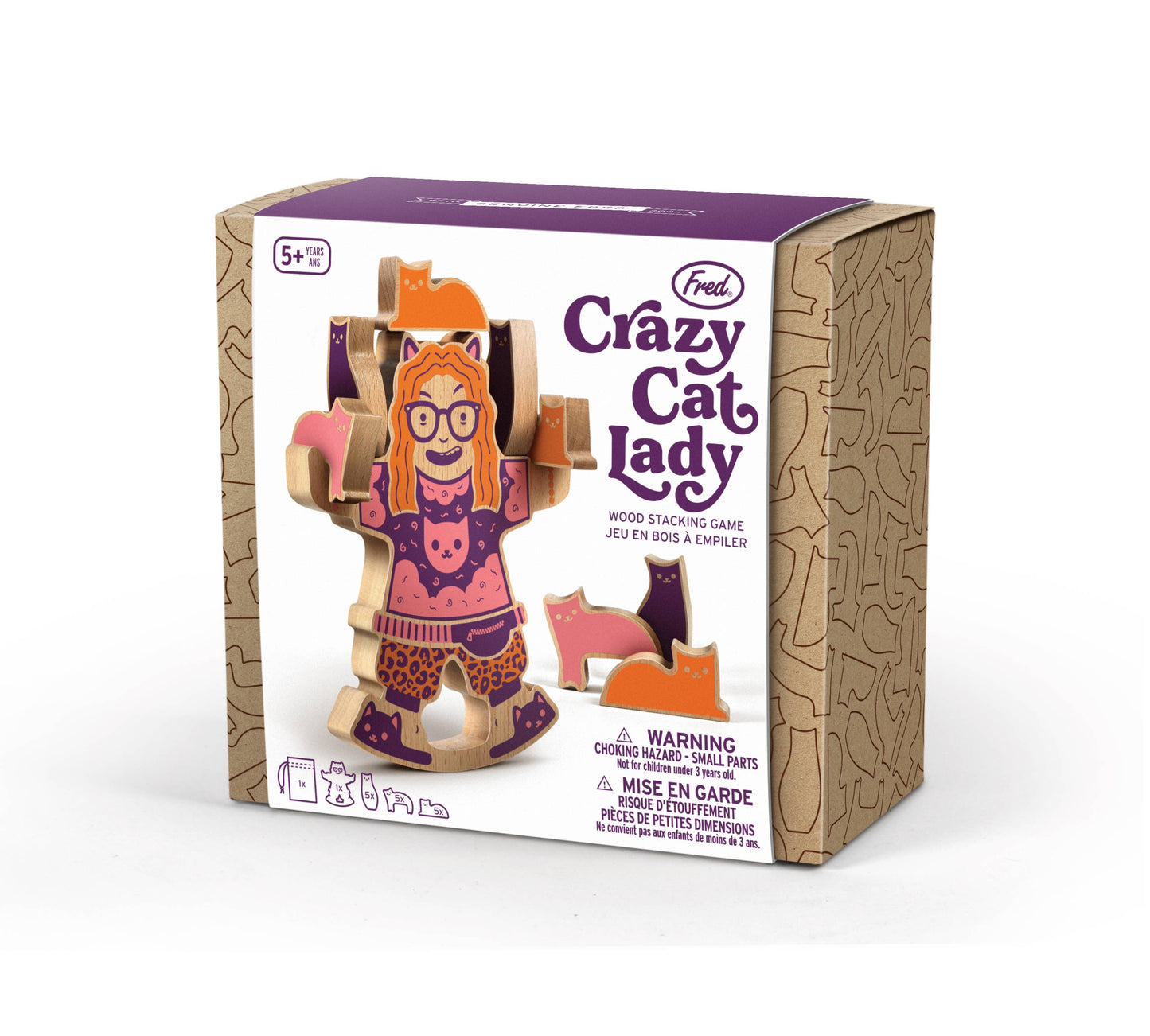 Crazy Cat Lady Wooden Stacking Game