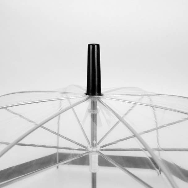 See-Thru-Bubble Wind-Resistant Premium Clear Umbrella - Black