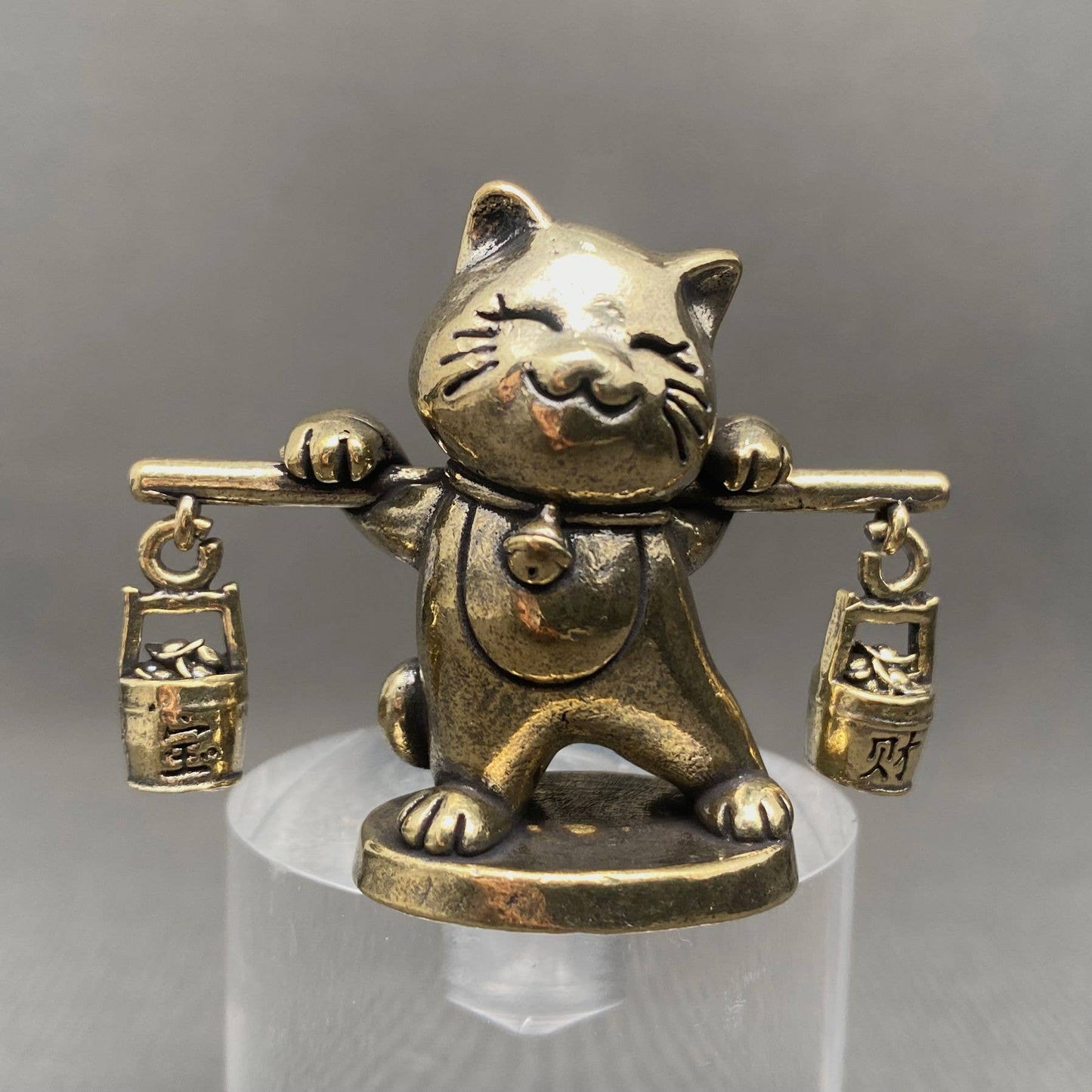 Brass Treasure Cat Figurine