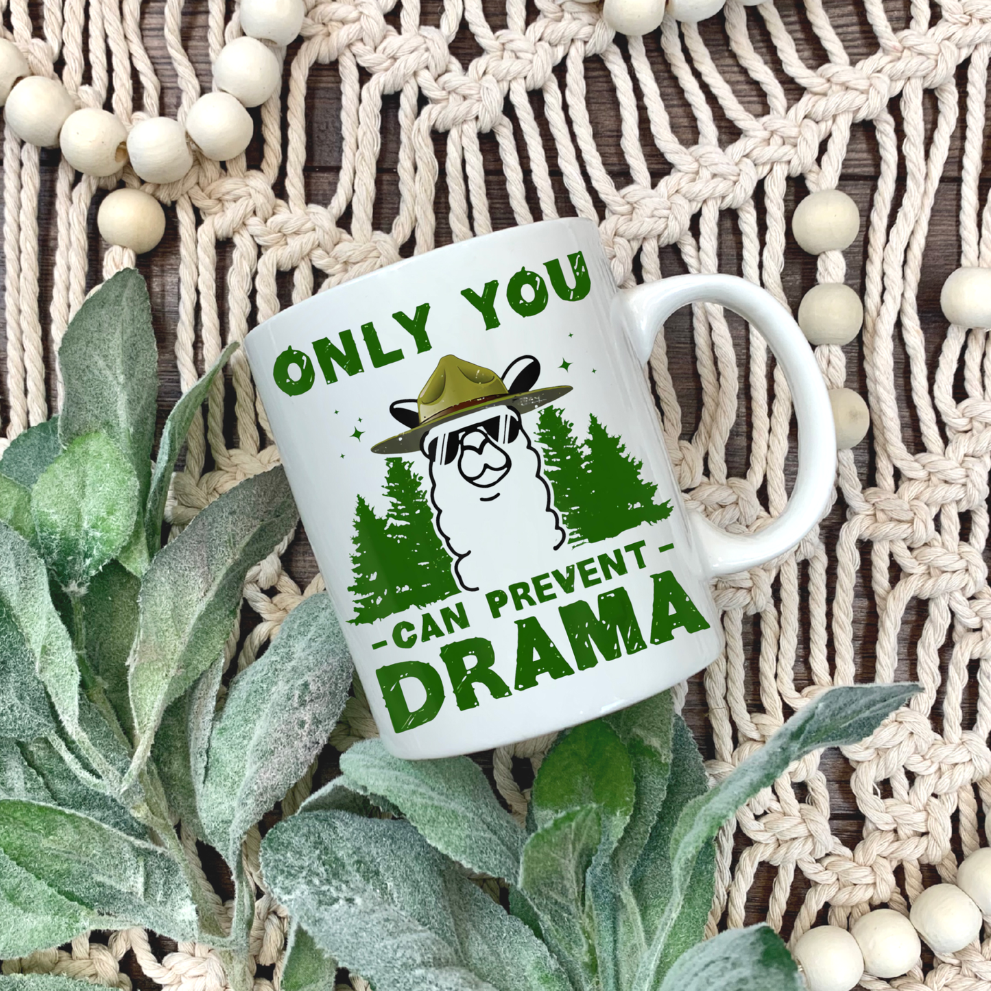 Only You Can Prevent Drama Llama Mug: 15 oz
