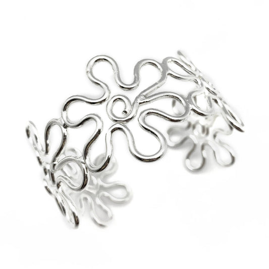 Flowers Adjustable Cuff Bracelet