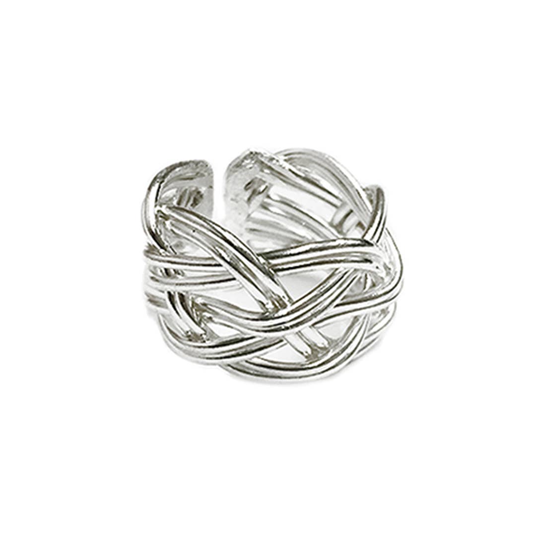 Wide Braid Adjustable Ring