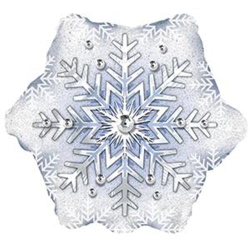 22" Snowflake Shape Mylar Balloon