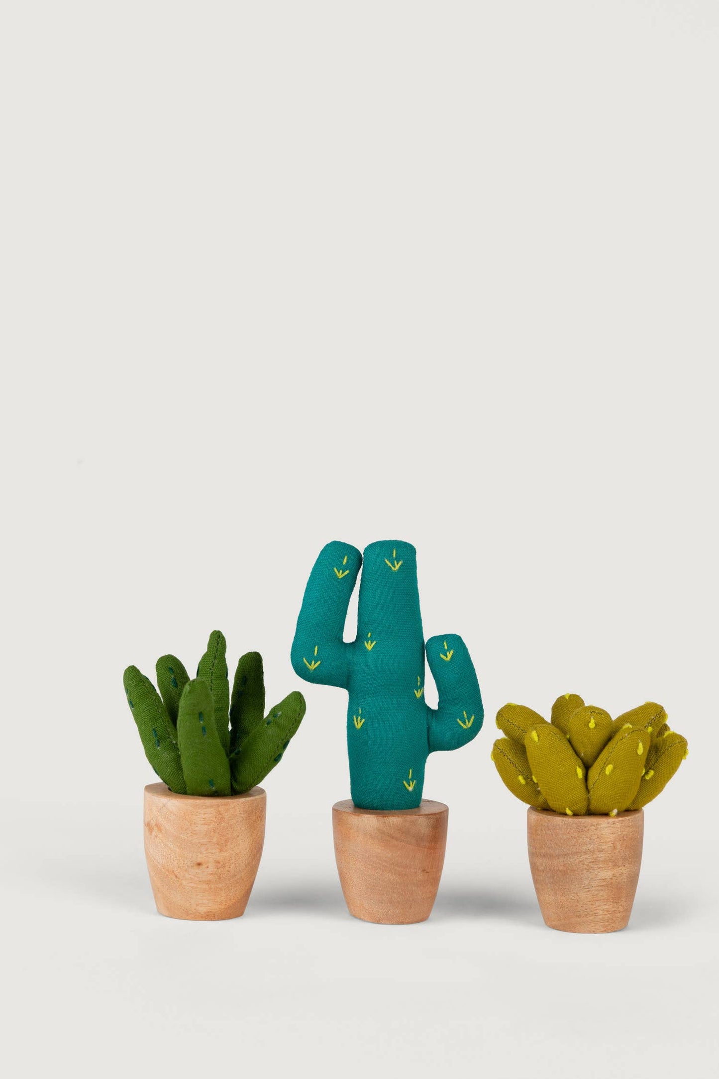 Handmade Mini Cotton Saguaro Cactus