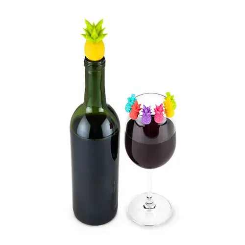 Tropic Pineapple Bottle Stopper & Charms