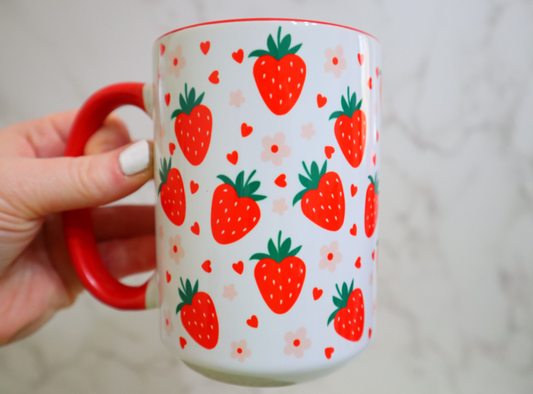 Strawberry Flower Mug