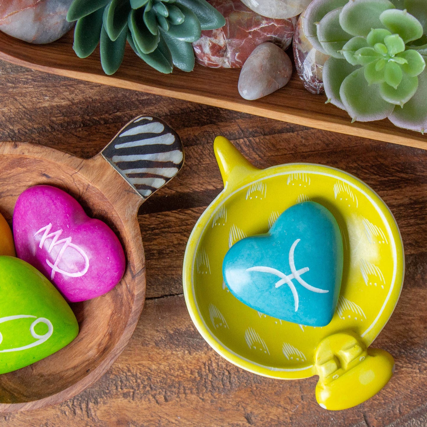 Soapstone Hippo Bowls - Red