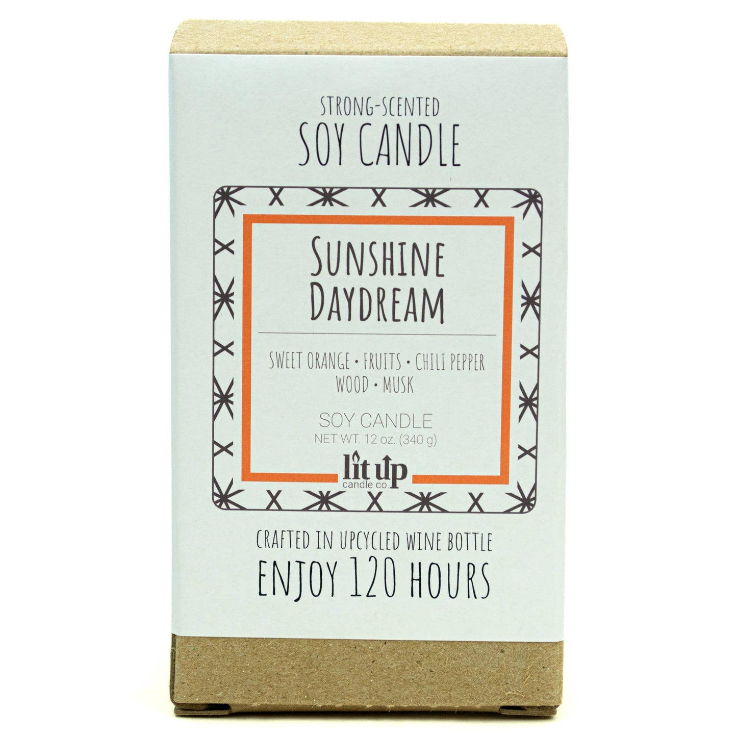 Sunshine Daydream 12 oz. soy candles in wine bottles