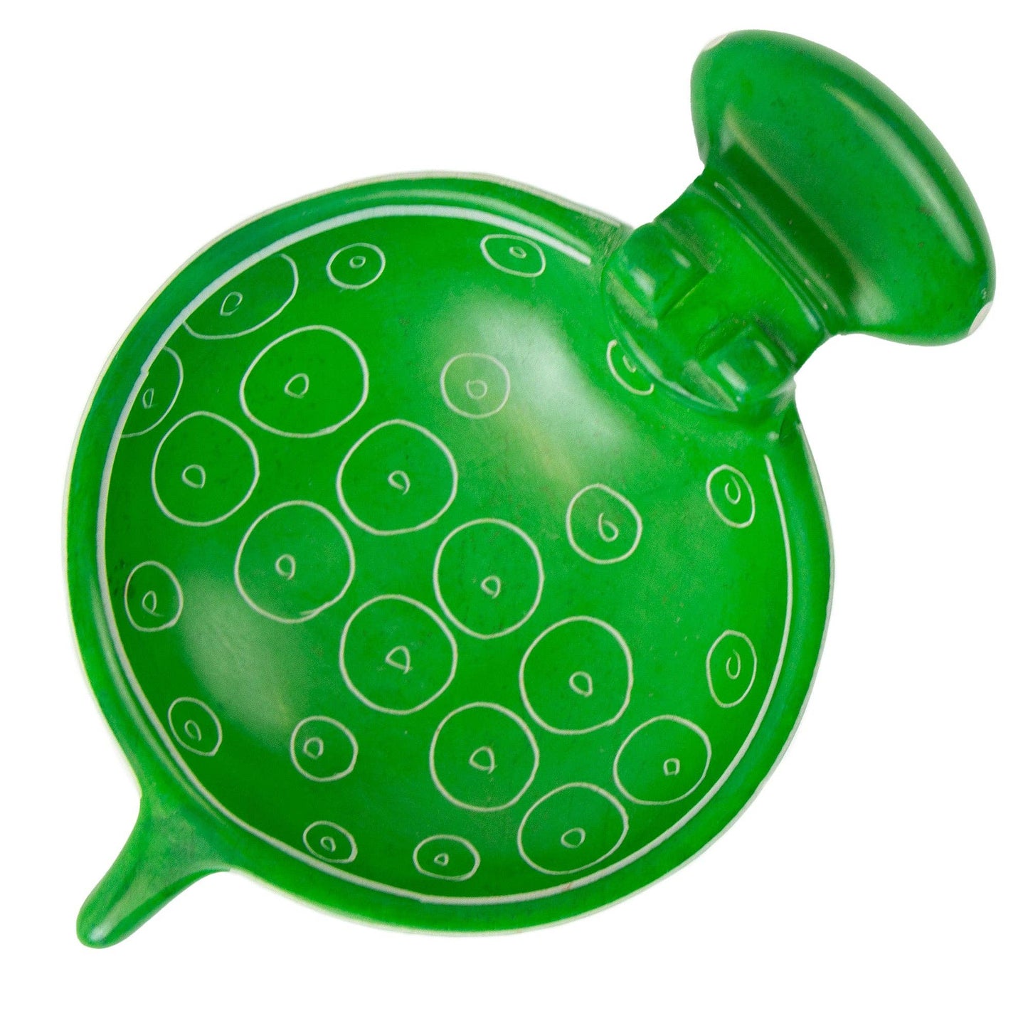 Green Soapstone Hippo Bowl