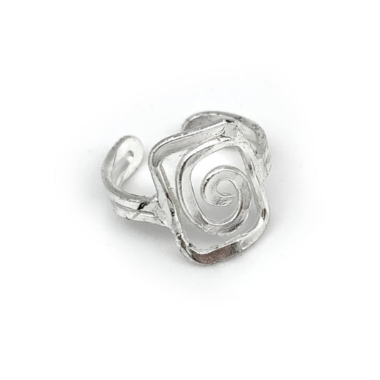 Square Spiral Adjustable Ring