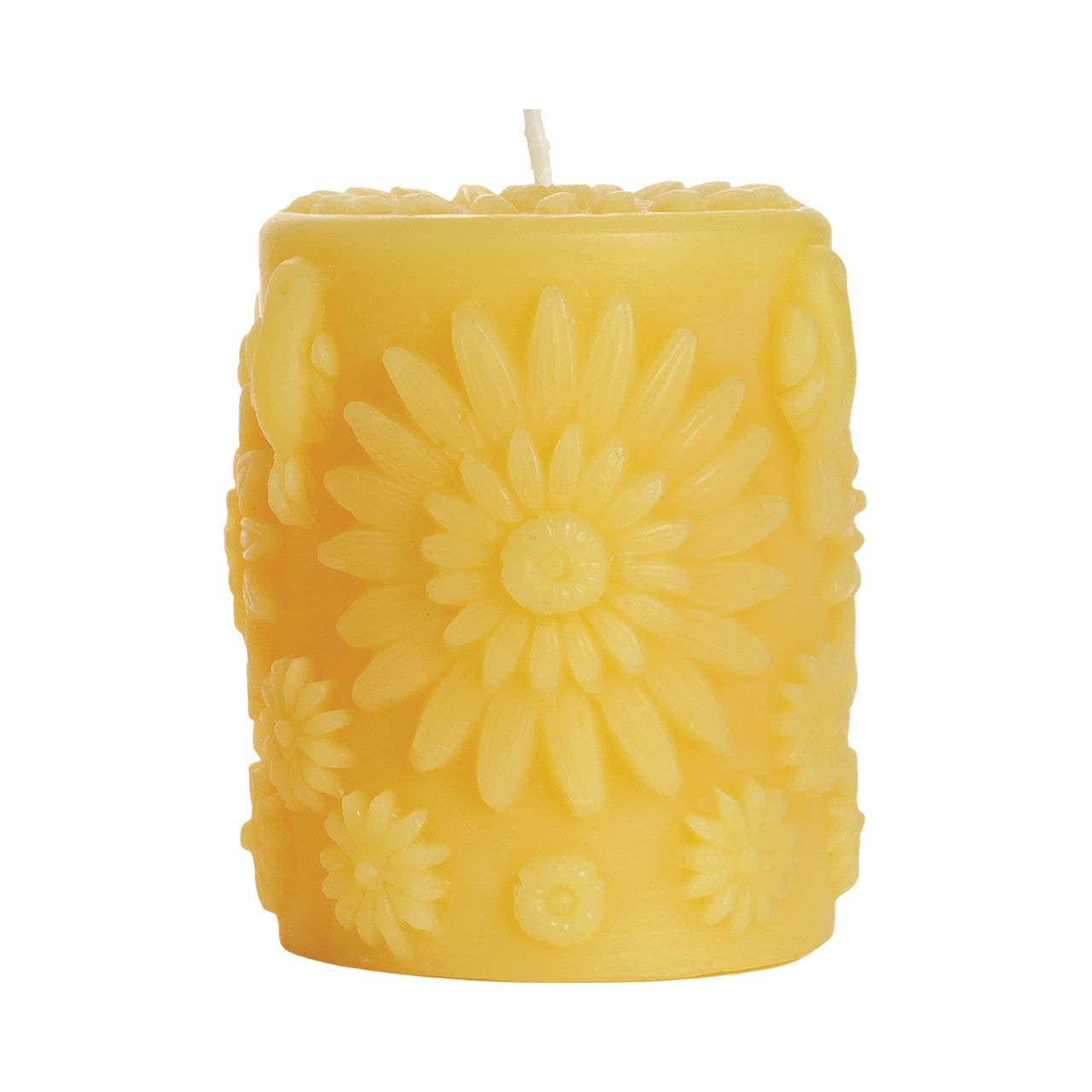 Beeswax Floral Pillar