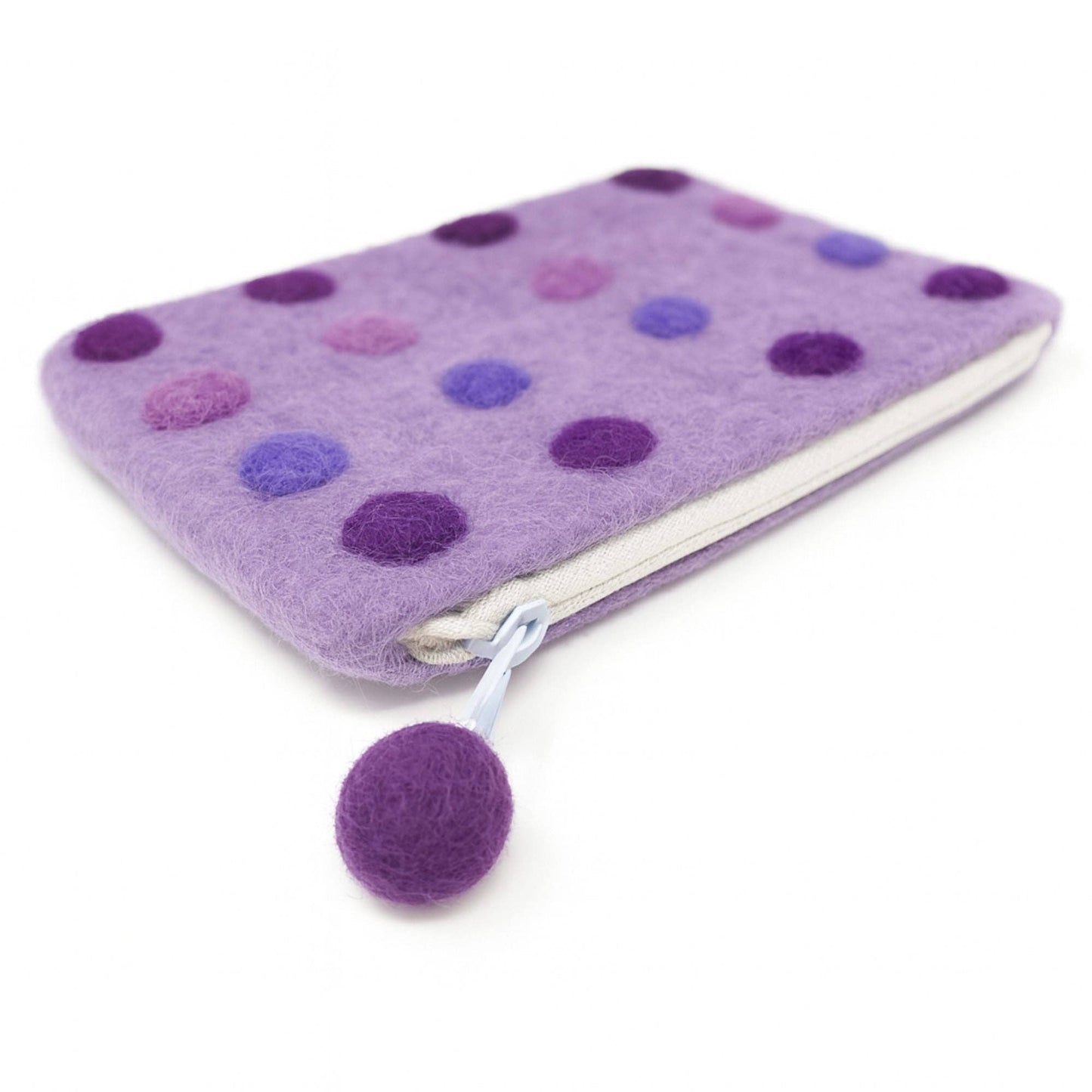 Twilight Dot Felt Zipper Pouch