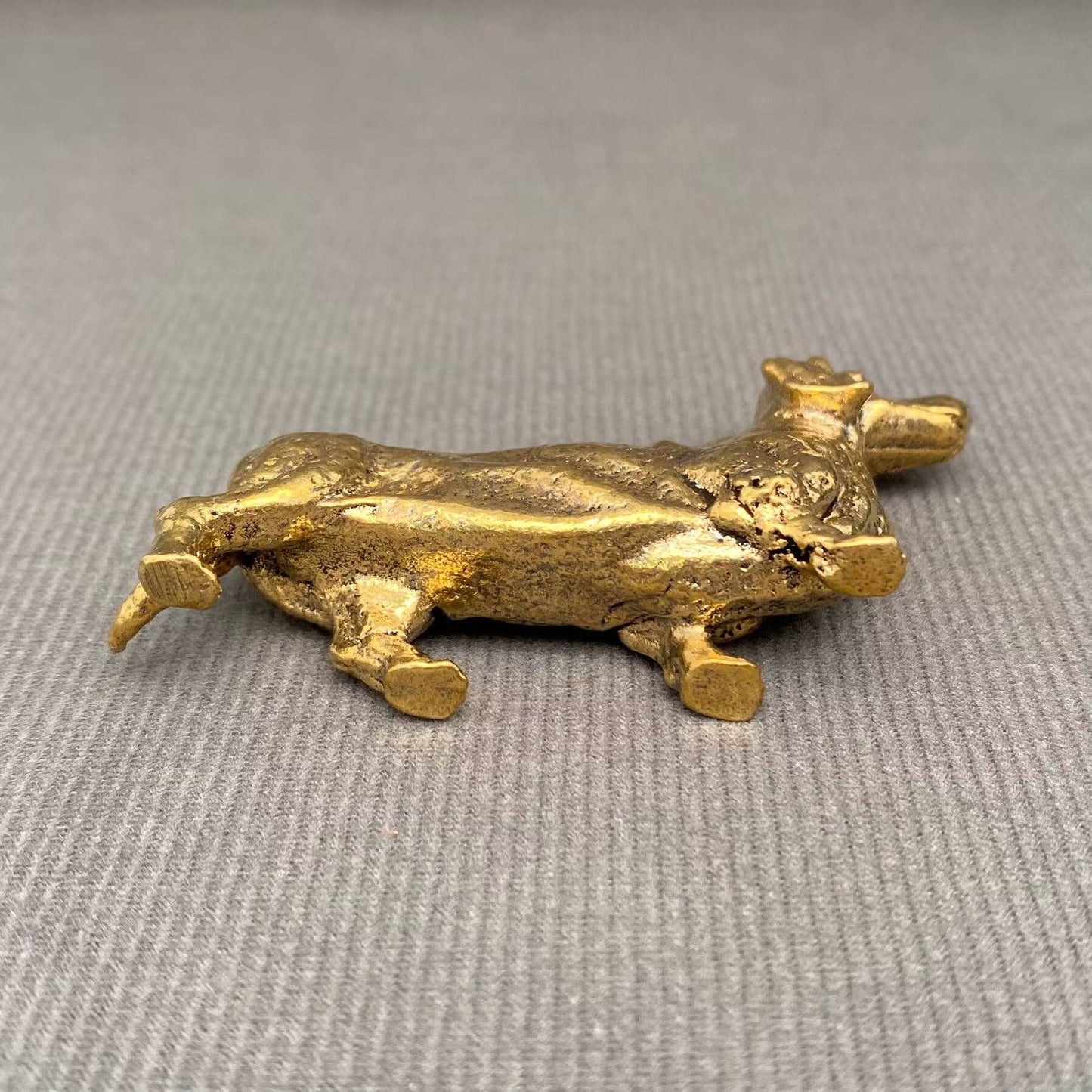 Brass Dachshund Dog Figurine