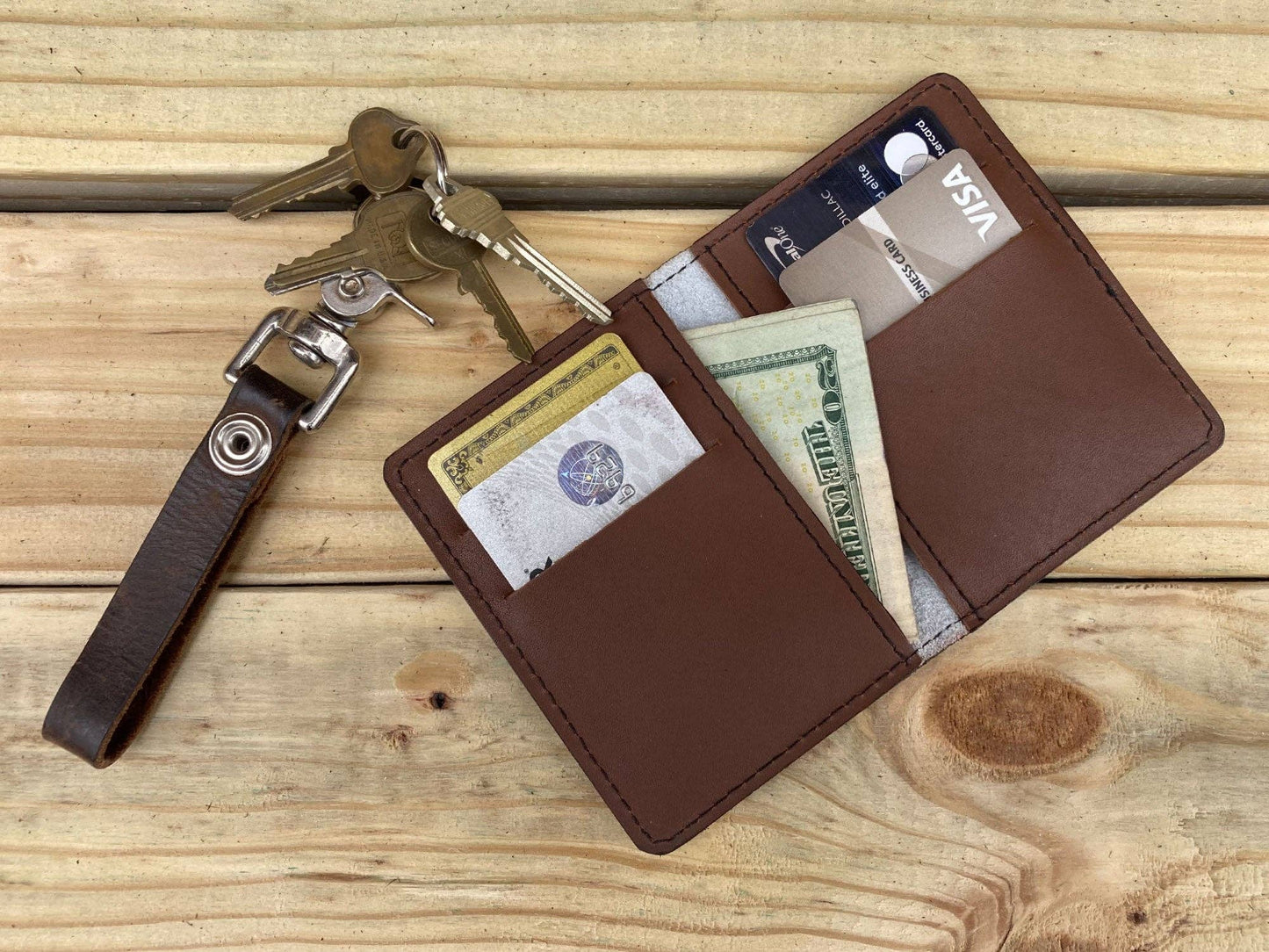 Easy Tiger Leather Spectrum Vert Wallet