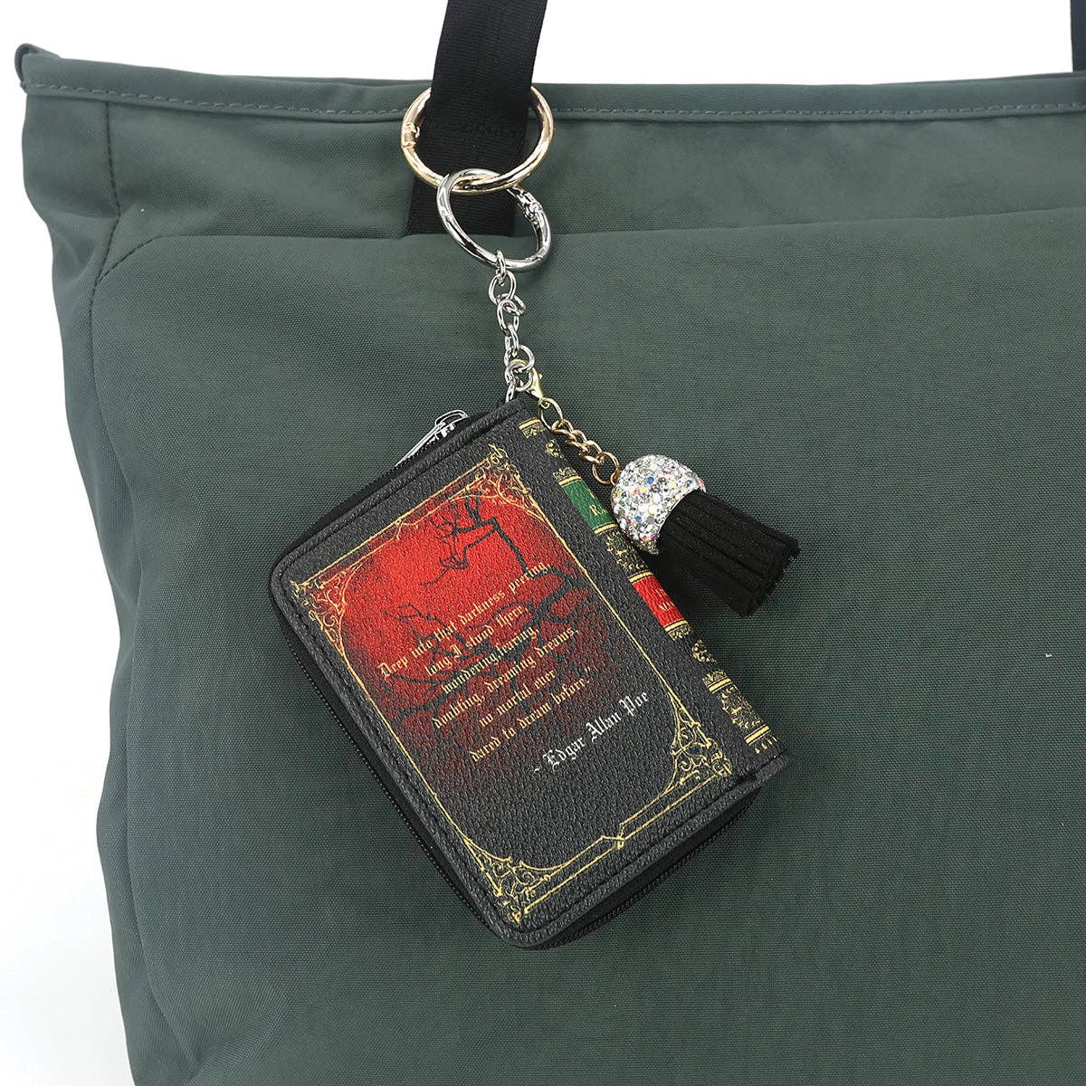 Raven Book Keychain Coin Purse