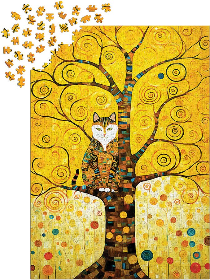 Klimt: Cat in the Tree of Life 1000-Piece Puzzle