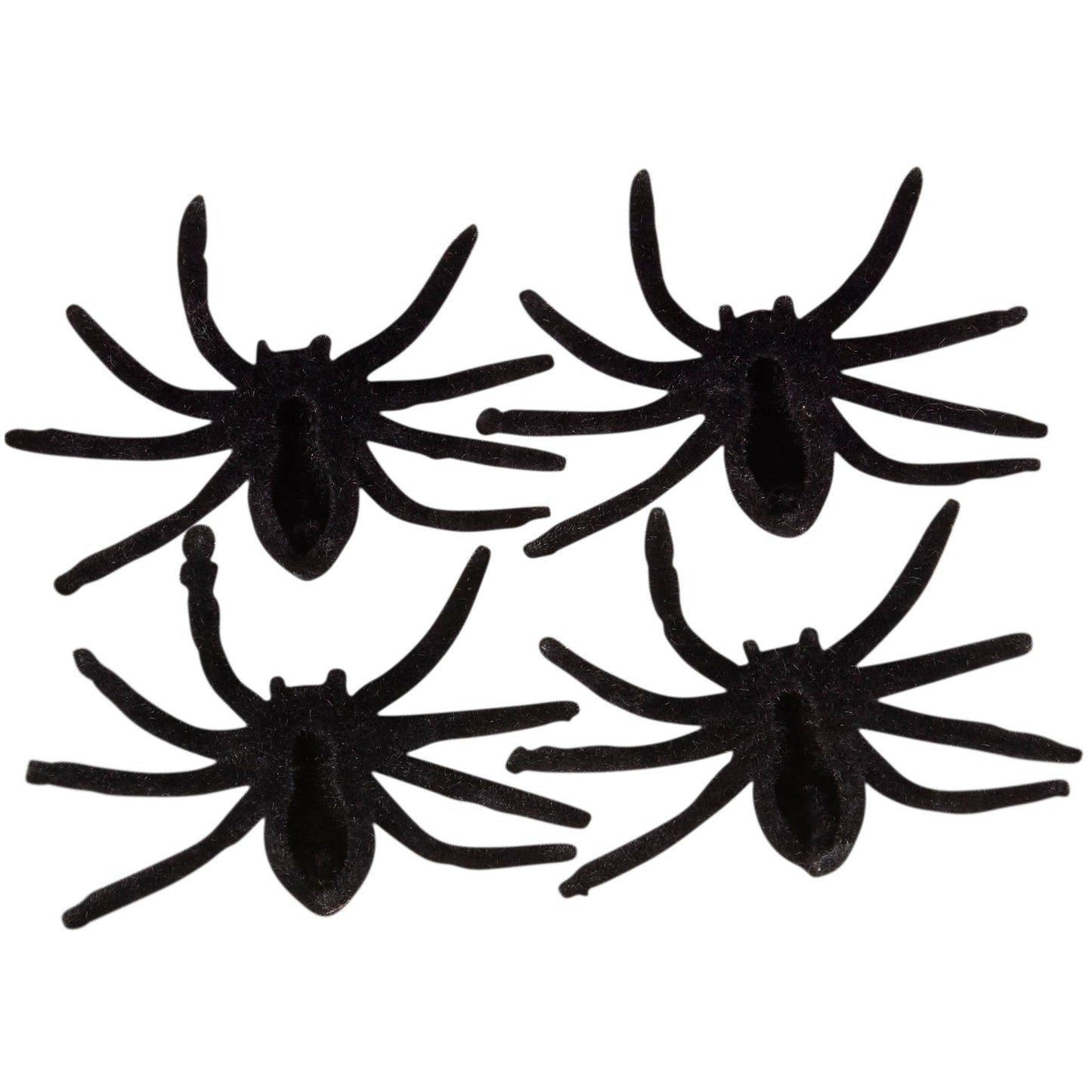 Black Flocked Spider Set