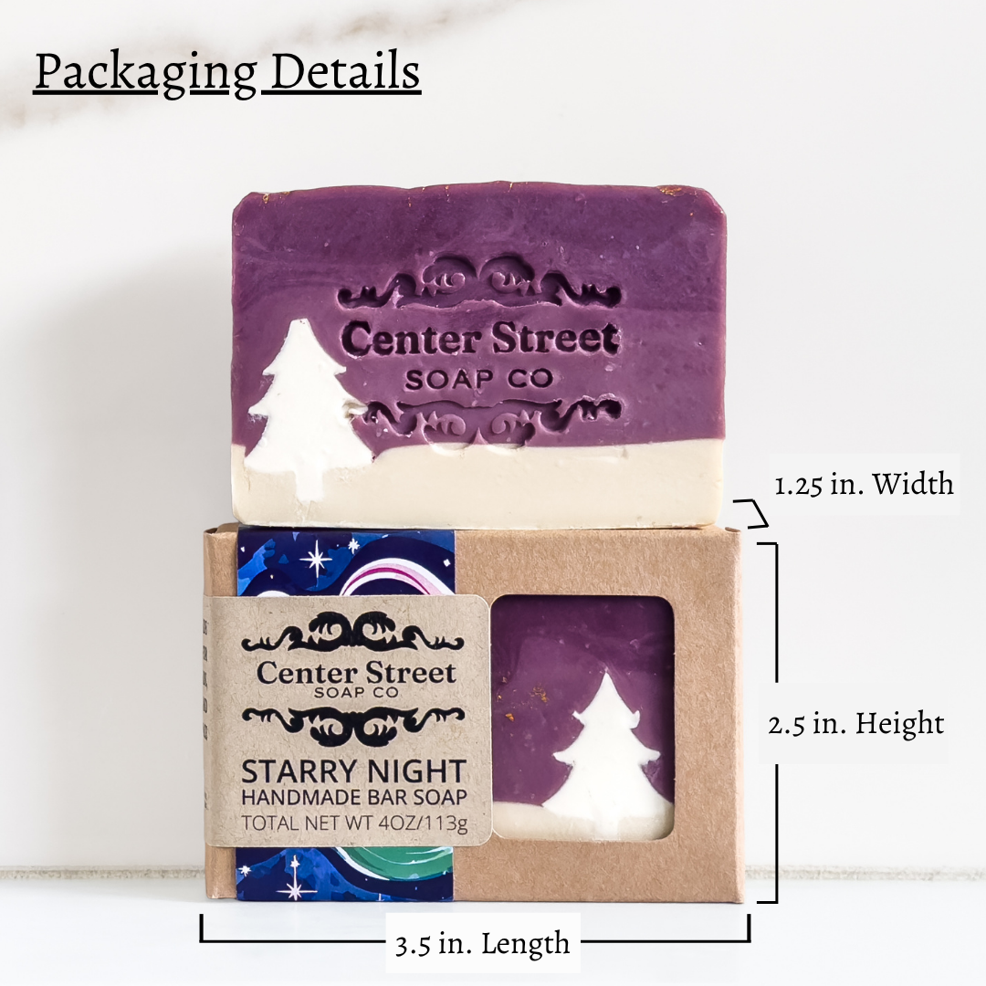 Starry Night Holiday Handmade Bar Soap - 4oz