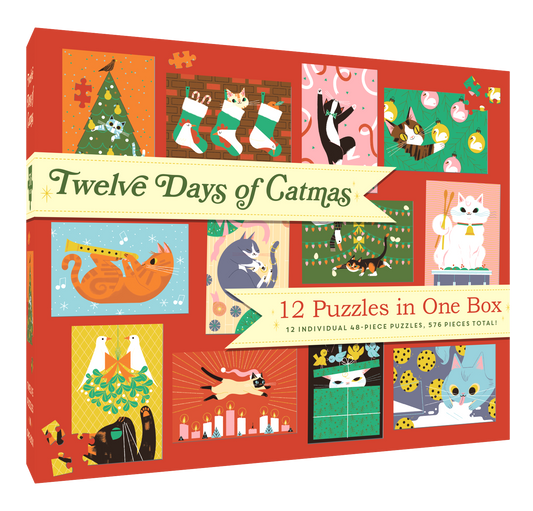 Twelve Days of Catmas - 12 Puzzles in One Box