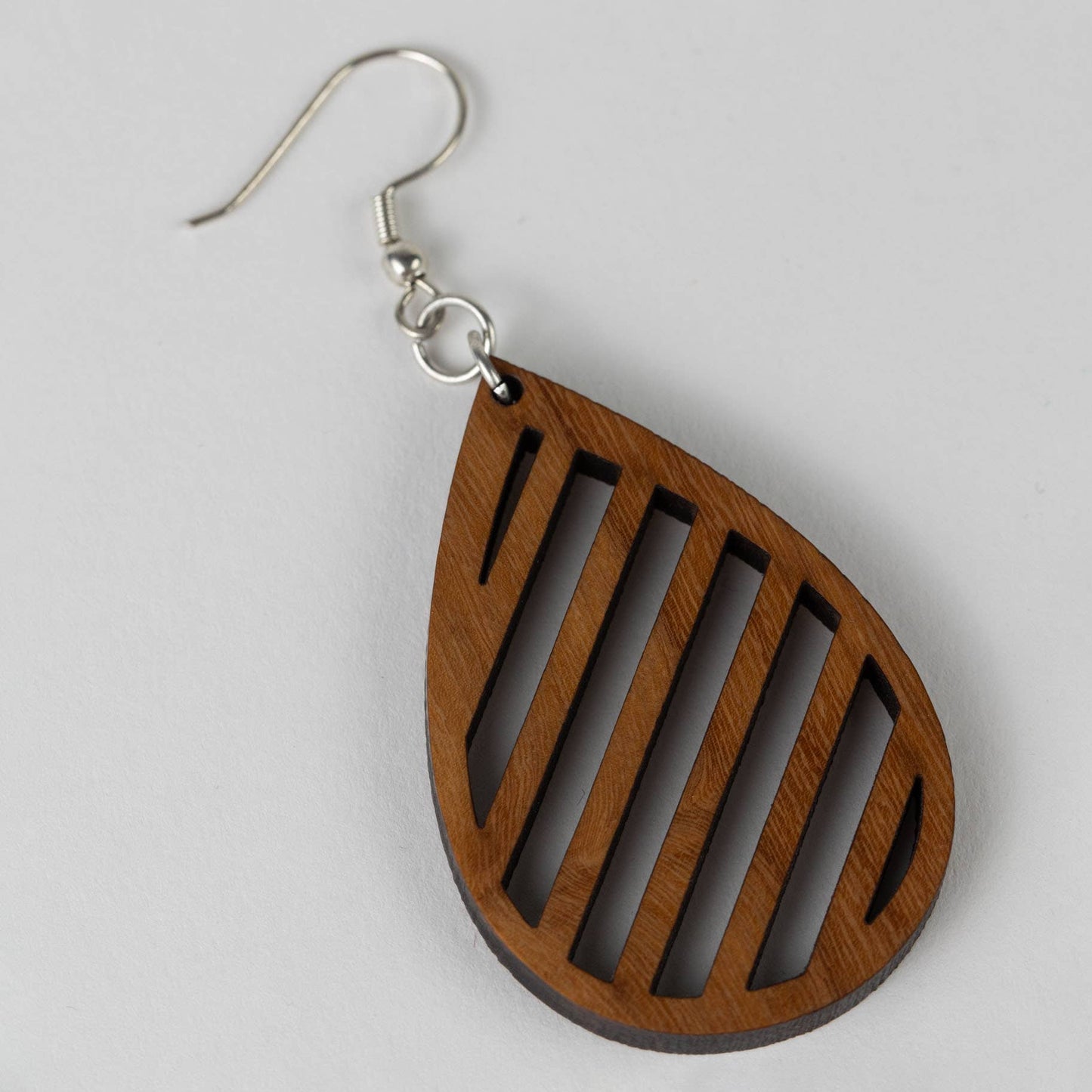 Lakadee Wooden Teardrop Earrings