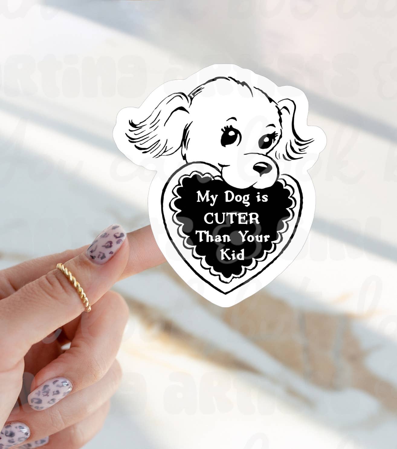 My Dog is Cuter Than Your Kid Sticker