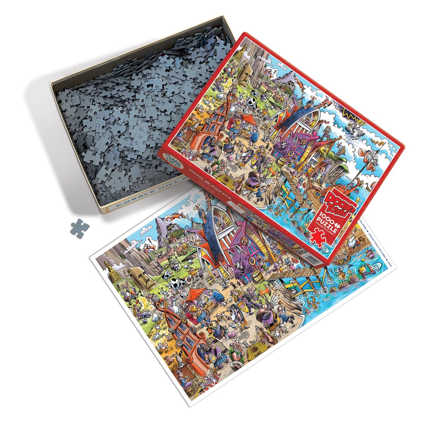 DoodleTown Viking Village 1000-Piece Puzzle