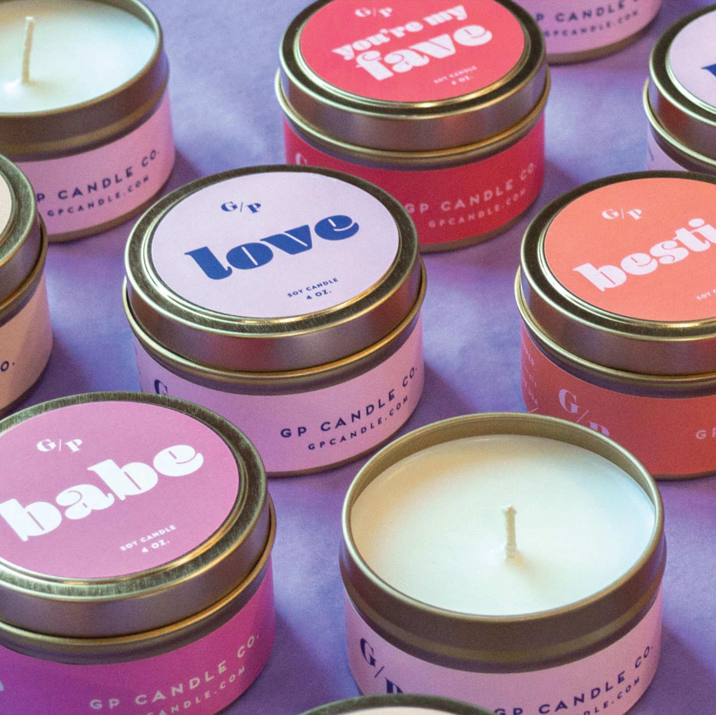 Love Just Because 4 oz. Candle Tin