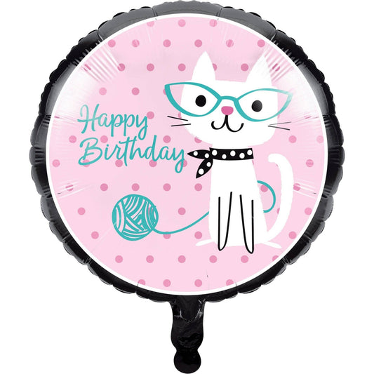 18" Purr-Fect Party Mylar Balloon