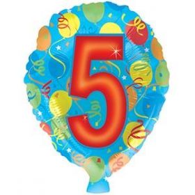 18" #5 Birthday Foiltex Balloon