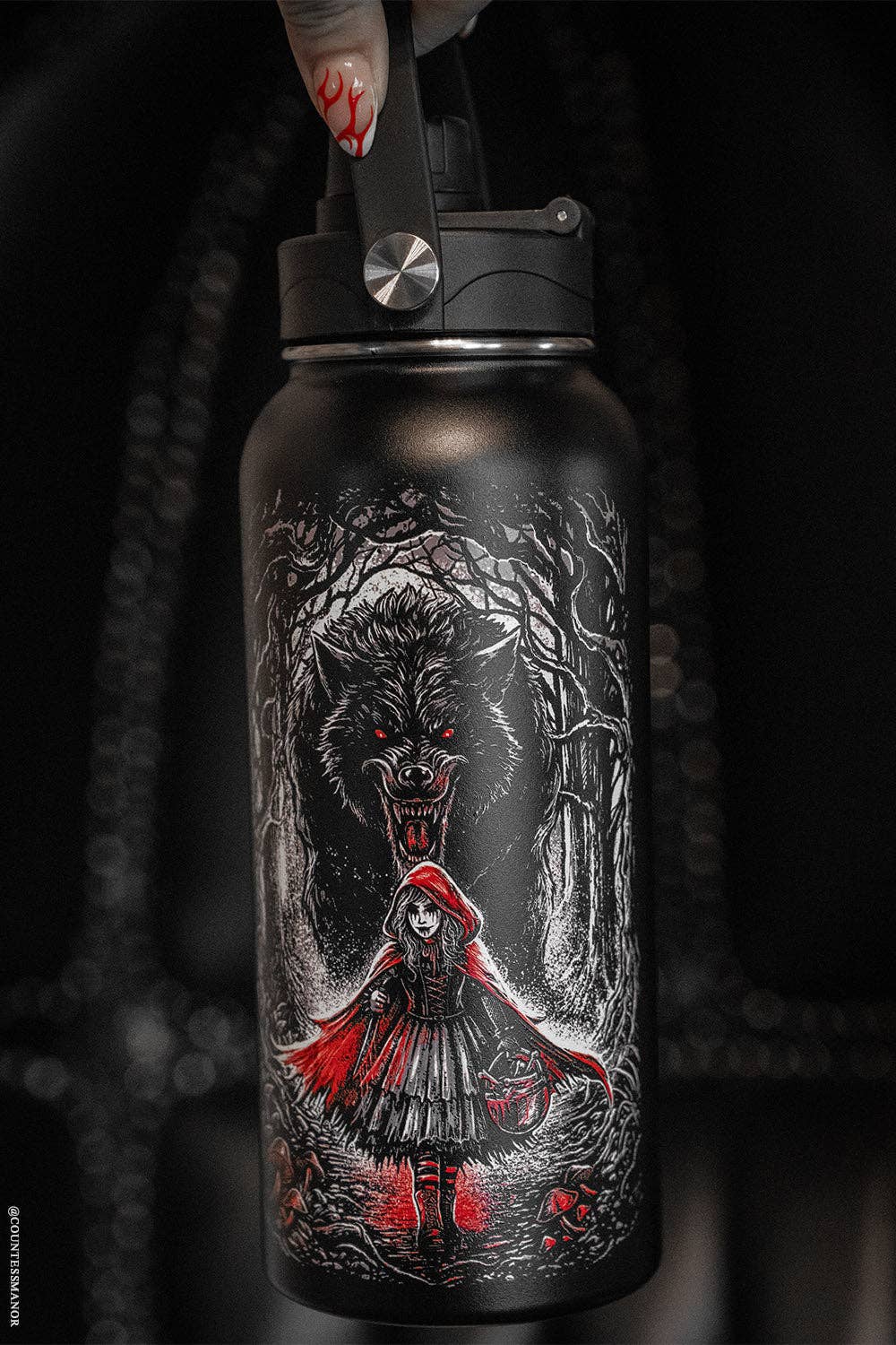 Little Dead Riding Hood 32 Oz Water Bottle