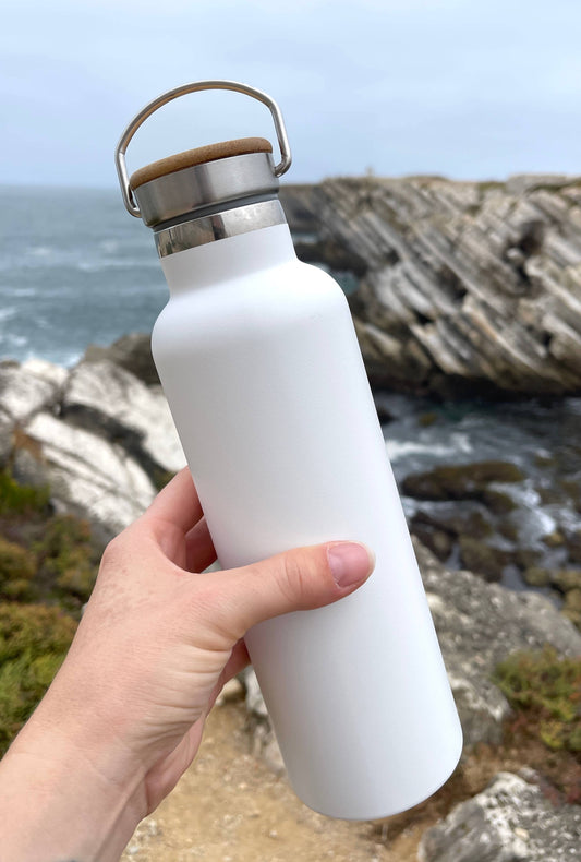 Stainless Steel Water Bottle: White