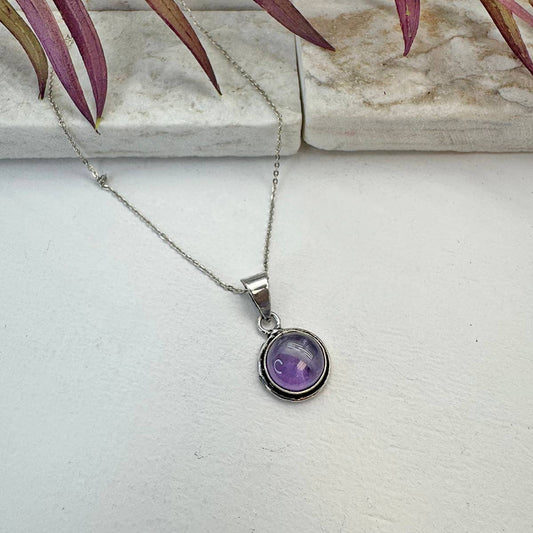 Amethyst Semiprecious Stone Necklace
