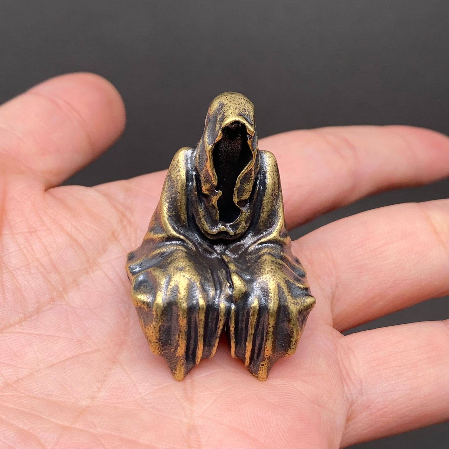 Brass Mystic Mage Figurine