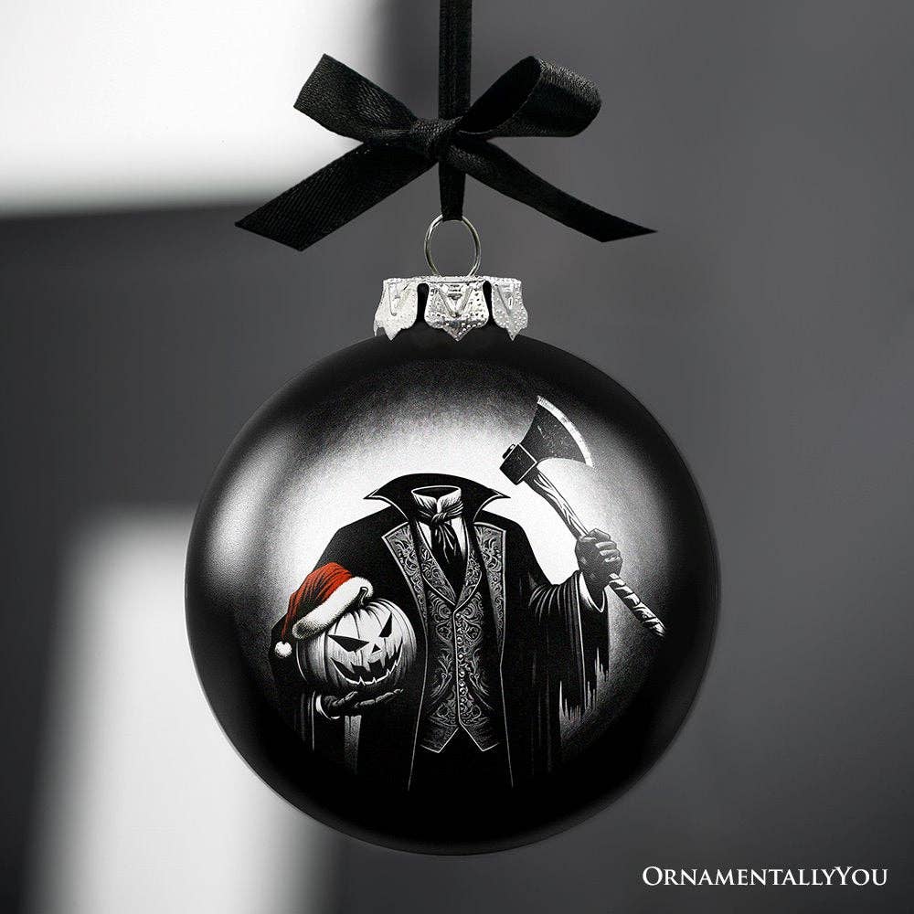 Headless Horseman Glass Ornament
