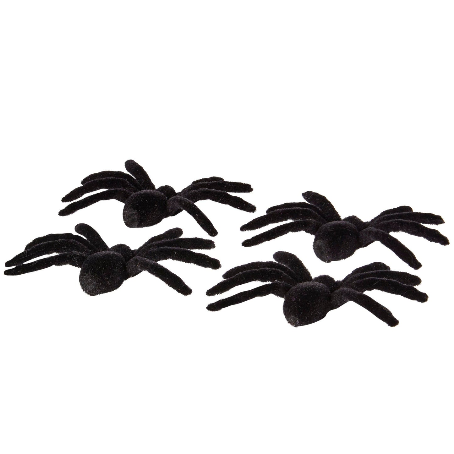 Black Flocked Spider Set