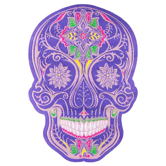 Sugar Skull Embroidered Patch
