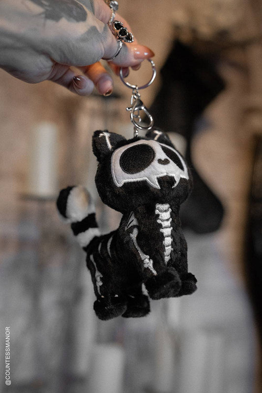 Skelekitty Plush Keychain