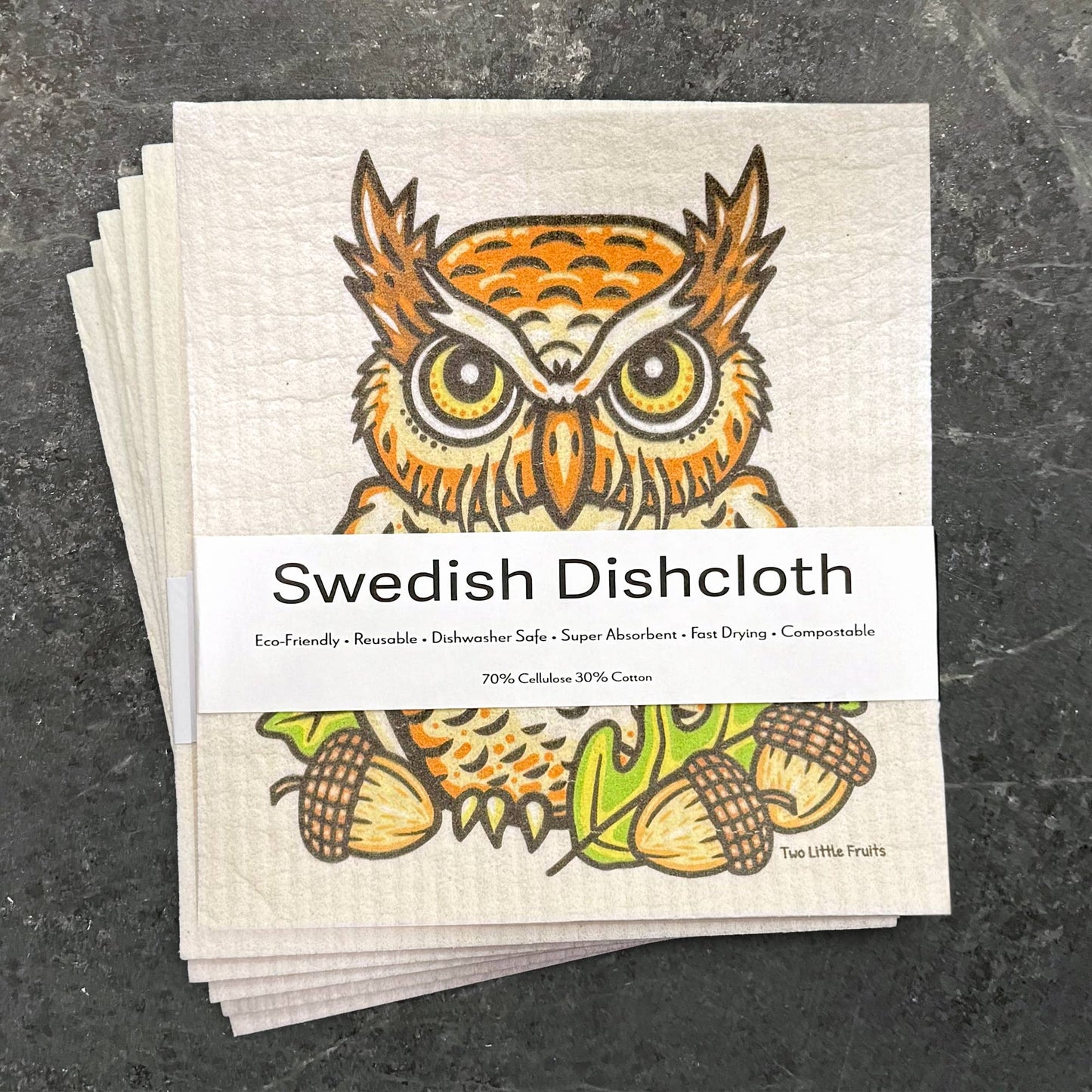 Owl Swedish Dishcloth