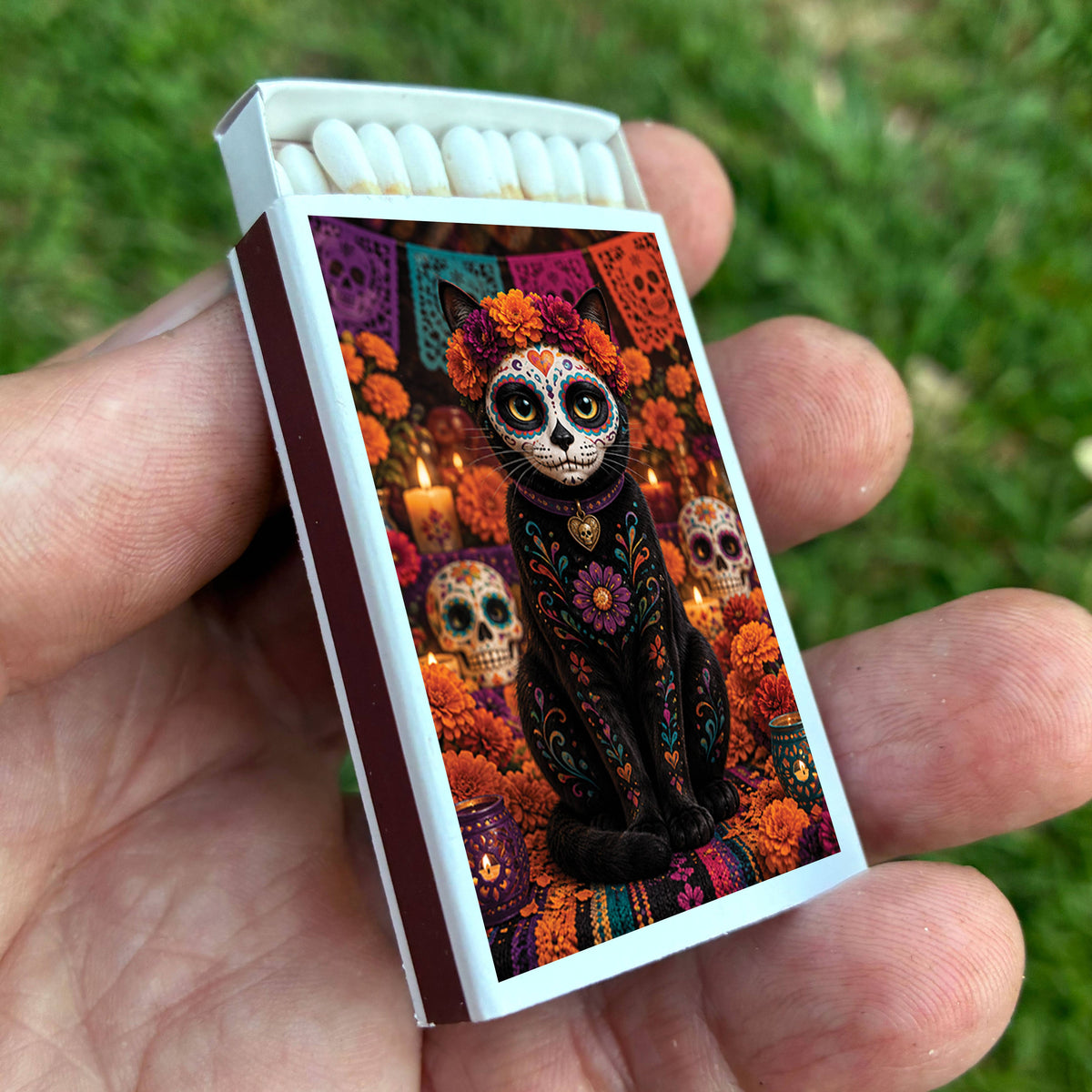 Day of the Dead Cat Matches