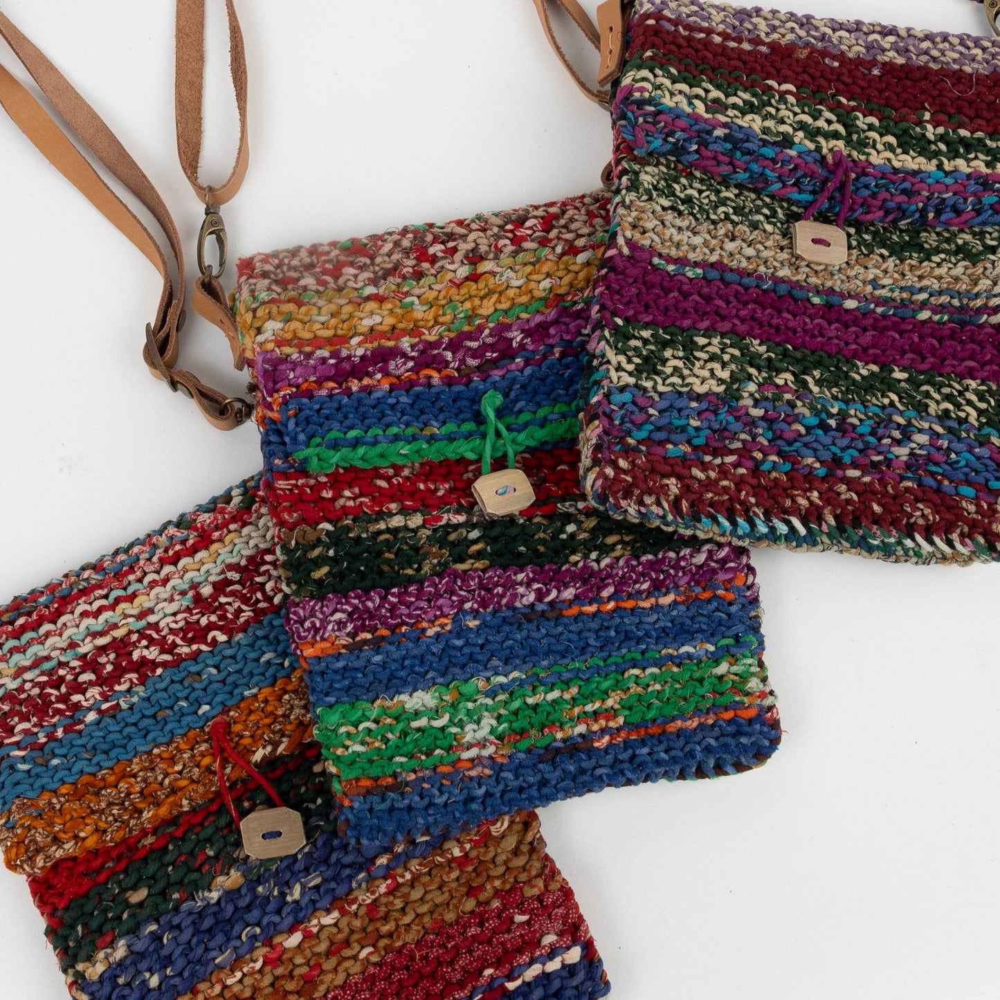 Naisha Sari Handknit Crossbody Bag