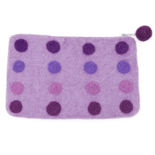 Twilight Dot Felt Zipper Pouch