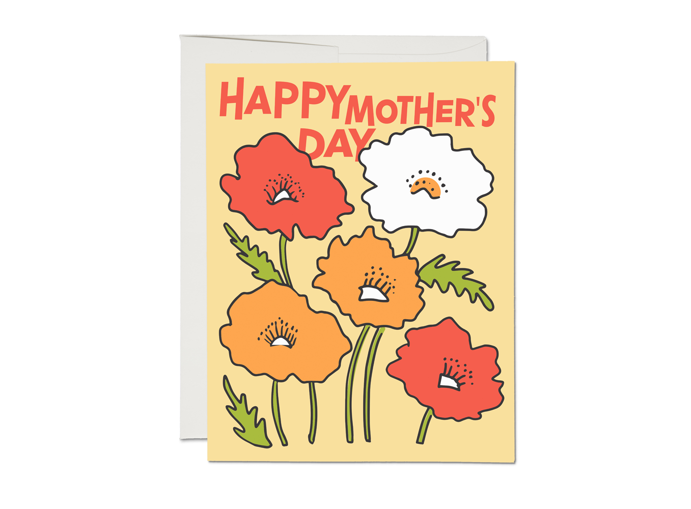 Colorful Poppies Mother's Day greeting card